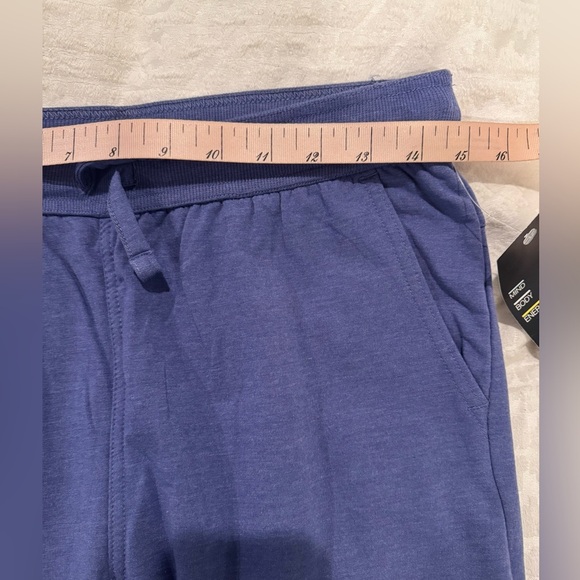 Zella Blue Track Pants with Elastic Waistband joggers back zip pocket - Picture 4 of 7